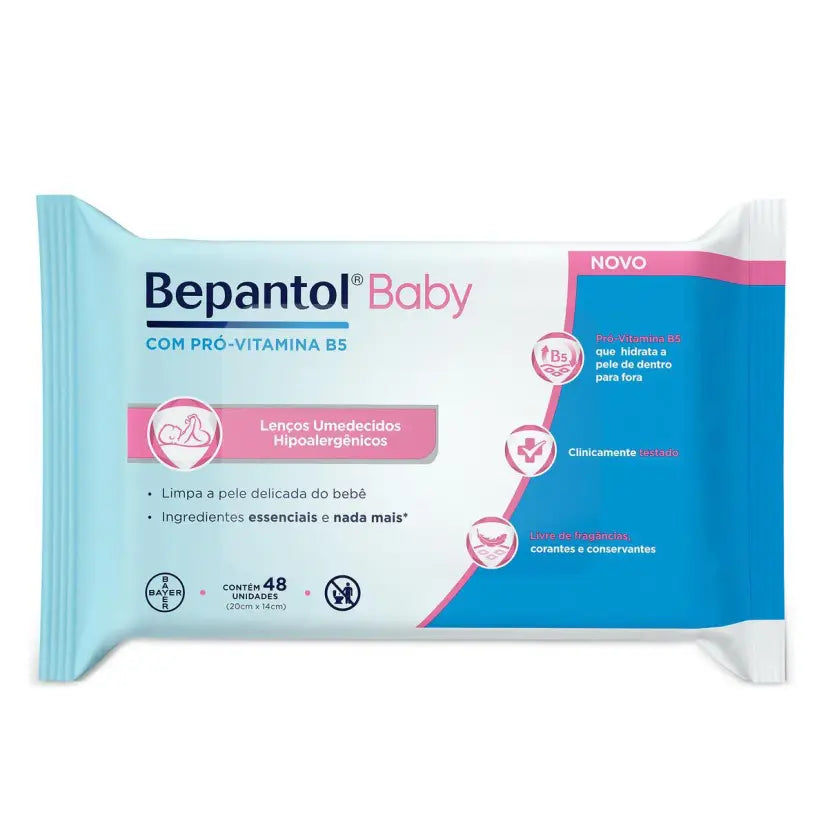 LENÇOS UMEDECIDOS COM PRÓ-VITAMINA B5 96UN - BEPANTOL BABY