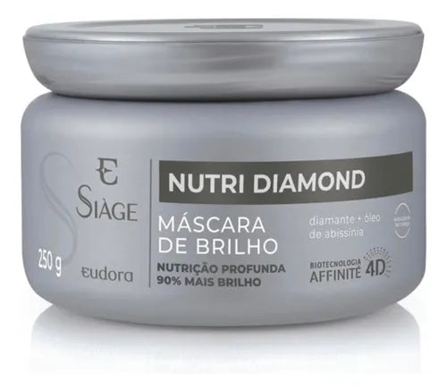 MÁSCARA DE BRILHO NUTRI DIAMOND 250G - EUDORA SIÀGE