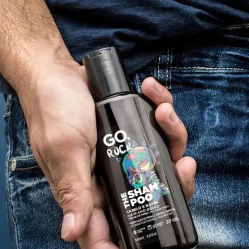 SHAMPOO PARA CABELO E BARBA 140ML - GO. ROCK