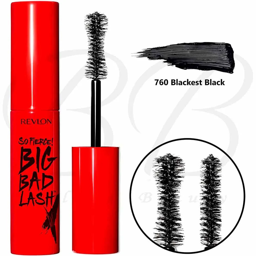 MÁSCARA DE CÍLIOS BIG BAD LASH EXTREME VOLUME 10ML - REVLON - 760 BLACKEST BLACK